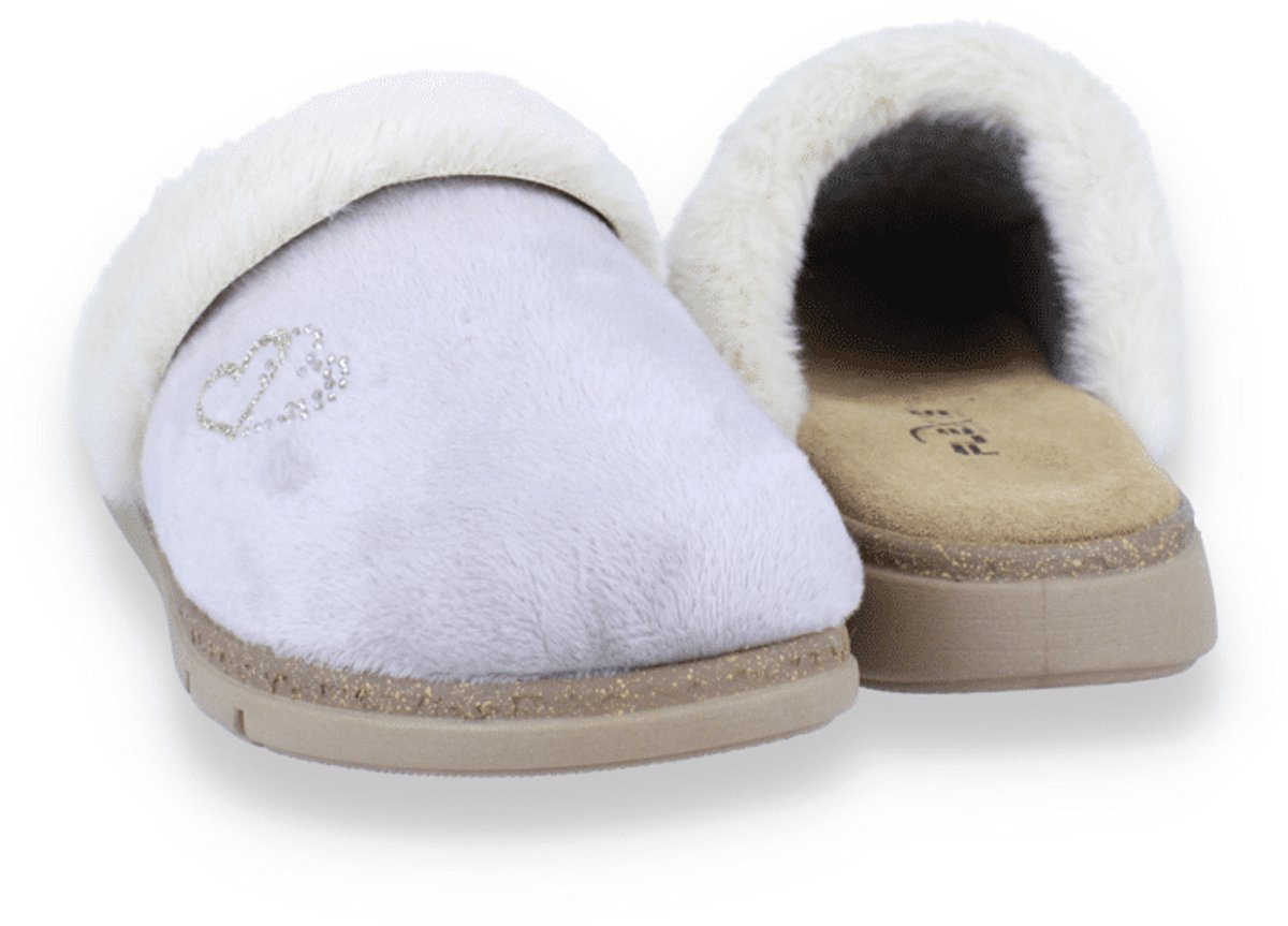 Flexis Dames Pantoffel | Taupe | Maat: 39