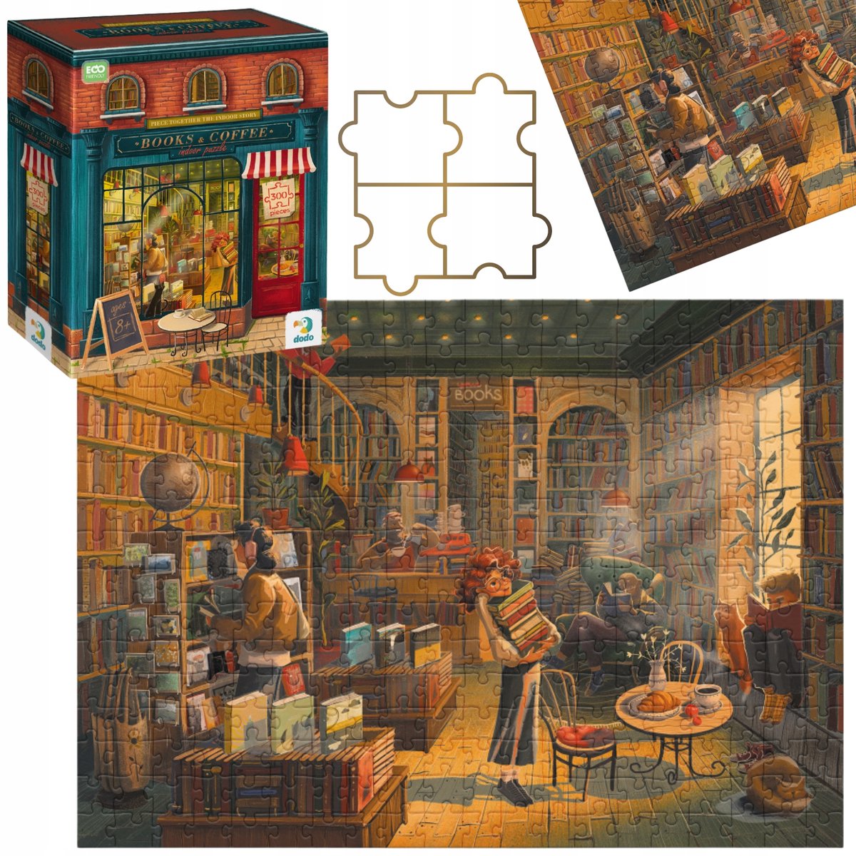 Puzzel 'Boekhandel' 300 Stukken - Leuk voor Kinderen en Volwassenen