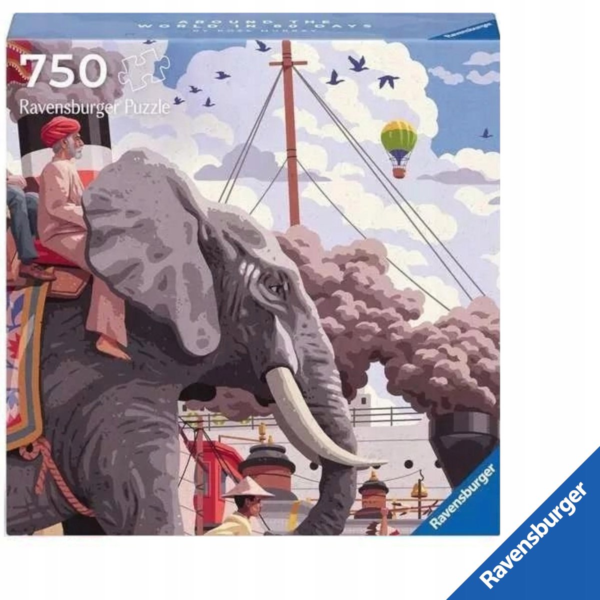 Ravensburger Puzzel 750 Stukjes - Rond de Wereld in 80 Dagen