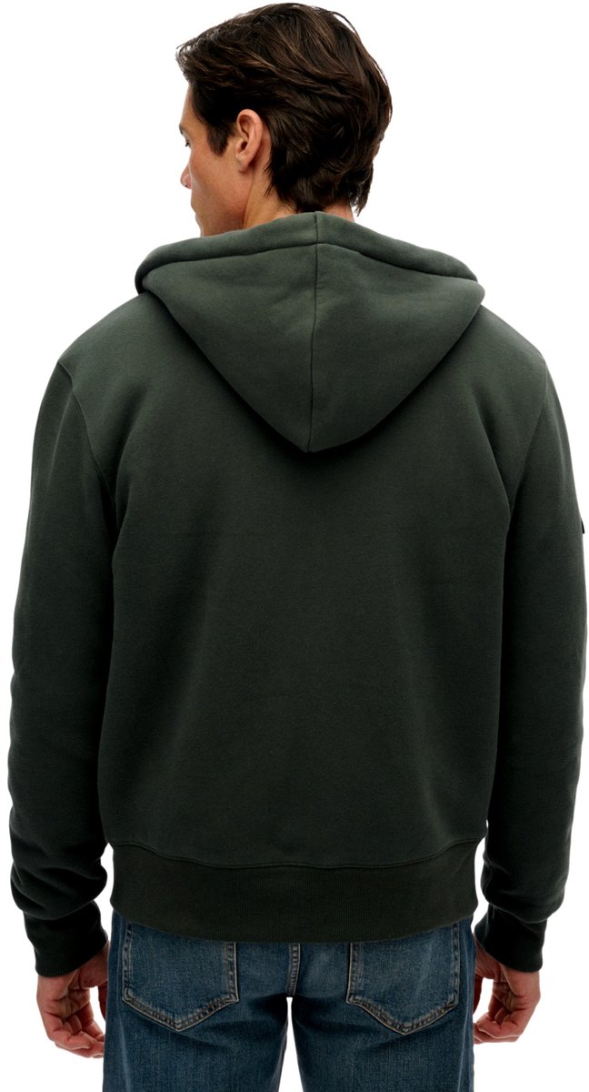 Superdry Borg Gevoerde Zip Hoodie Heren Hoodies Groen