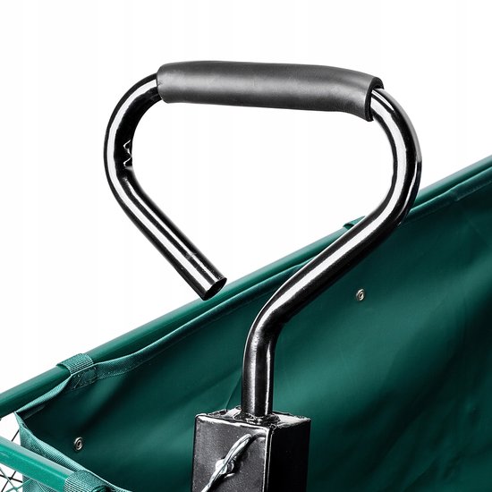 KADAX Net tuinwagen, 97 x 47 x 40 cm, tuinwagen van gepoedercoat metaal, transportwagen met draagkracht tot 500 kg, opvouwbare bolderkar, strand, dieren (groen) van Merkloos — afbeelding 3