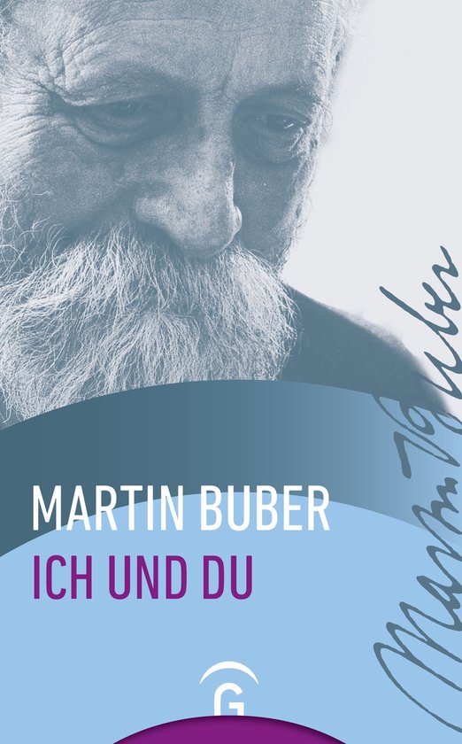 Couverture de livre avec portrait de Martin Buber. Titre : Ich und Du.
