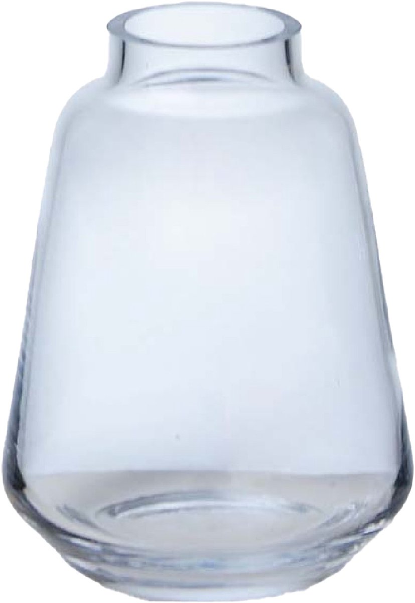 Hakbijl Glass Bloemenvaas Kiffa - transparant - glas - D13 x H17- decoratie - vazen