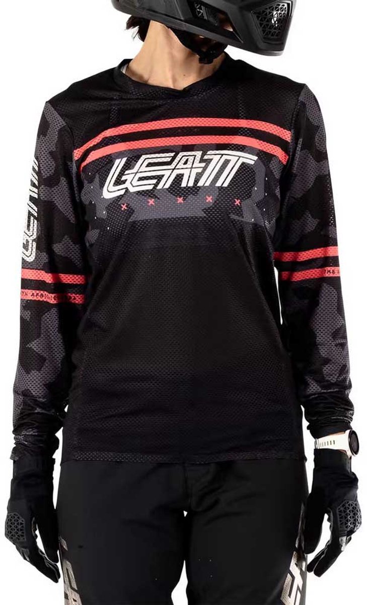 Leatt Mtb Gravity 4.0 T-shirt Met Lange Mouwen Vrouw Zwart