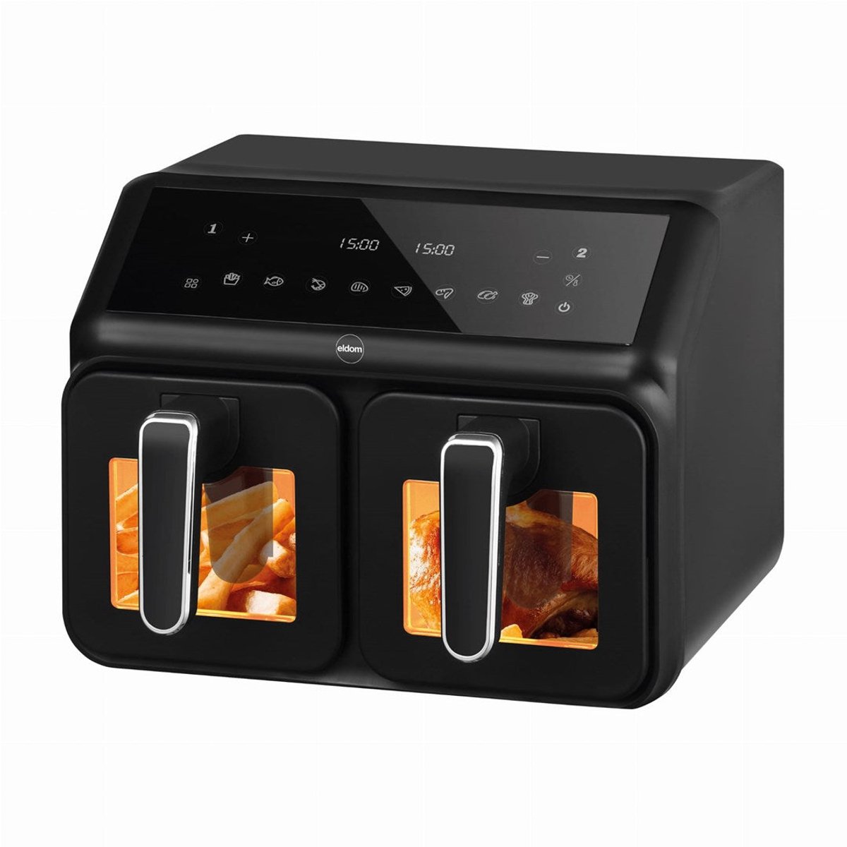 Double fat-free fryer 2200 W capacity 8 l LED display