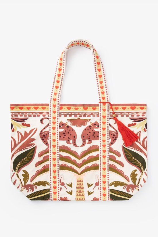 Sissy-Boy - Donkerrode shopper met print