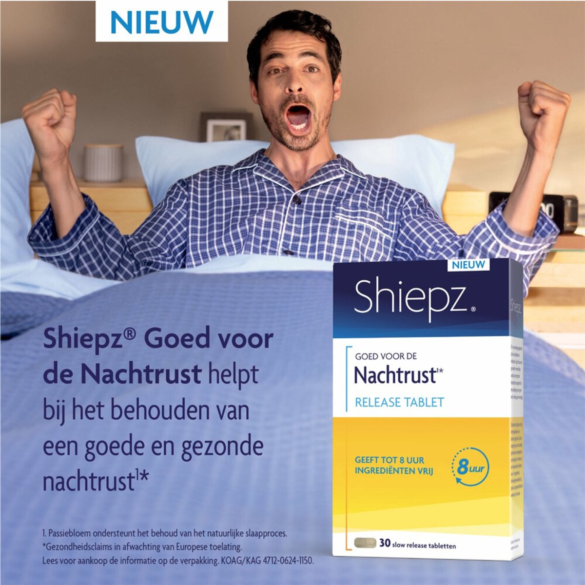 Shiepz Nachtrust 8 uur - 2 x 30 tabletten - Voordeelverpakking