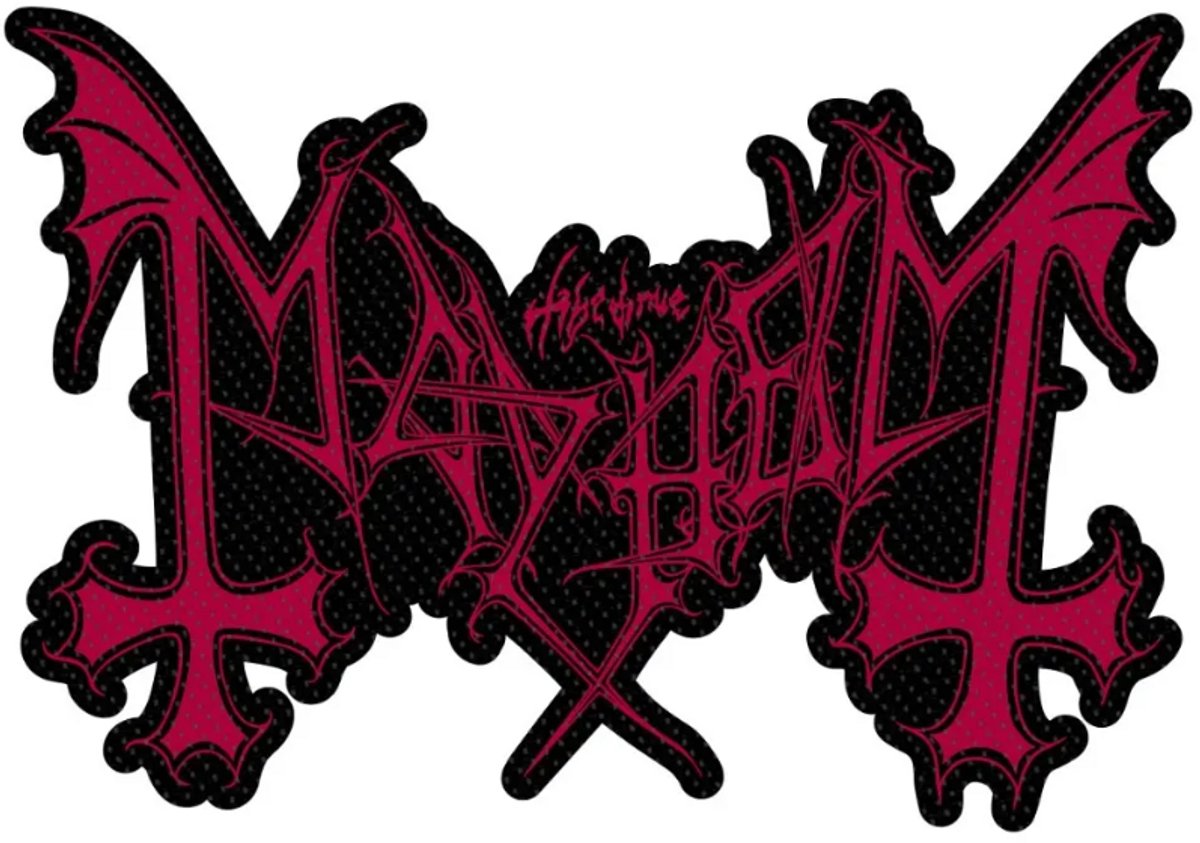 Mayhem - Logo Cut Out Patch - Zwart/Rood