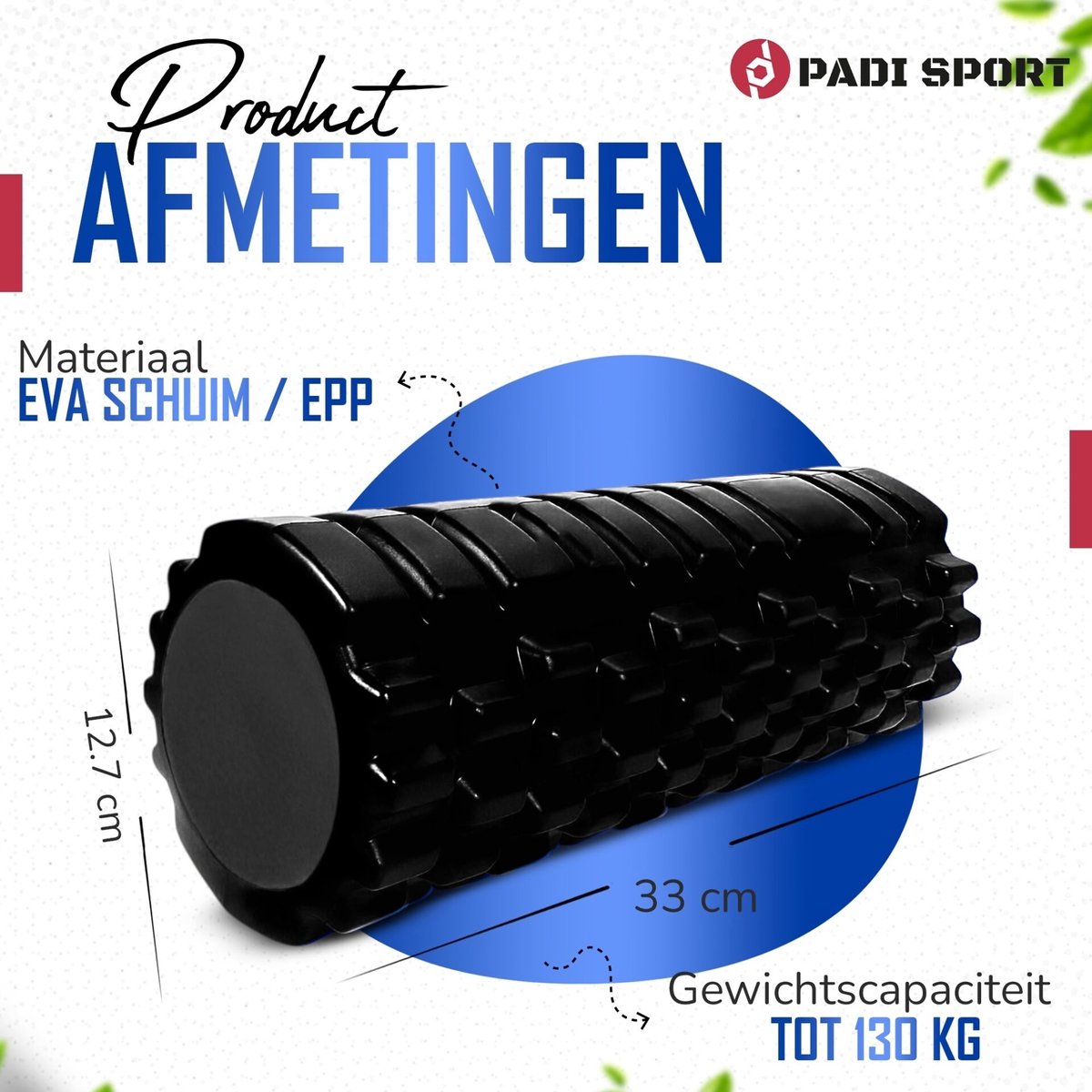 Padisport Foamroller 2 In 1 Voordeelset Zwart - Foamrol - Massagerol - Rug Roller - Foam Rol - Foamroller Set - Foamrollers - Foamroller Trigger Point - Foamroller Rug thumbnail 4