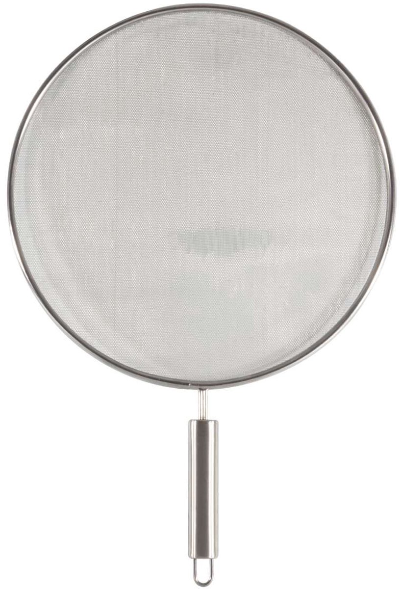 Cookinglife Spatdeksel, Spatkap - Splatter Screen - RVS Zilver - Beperkt Spatten, Vaatwasserbestendig - 29 cm