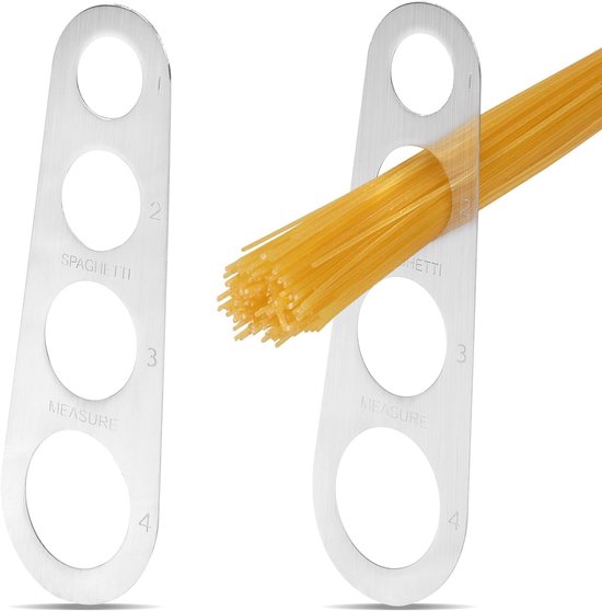 Pack of 3 Spaghetti Knives - RVS Spaghetti Divider - Spaghetti Maat met 4 Meetgaten - Keuken Gereedschap — afbeelding 5