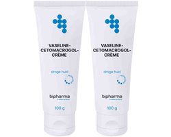 Bipharma Vaseline Cetomacrogolcrème - 2 x 100 gr