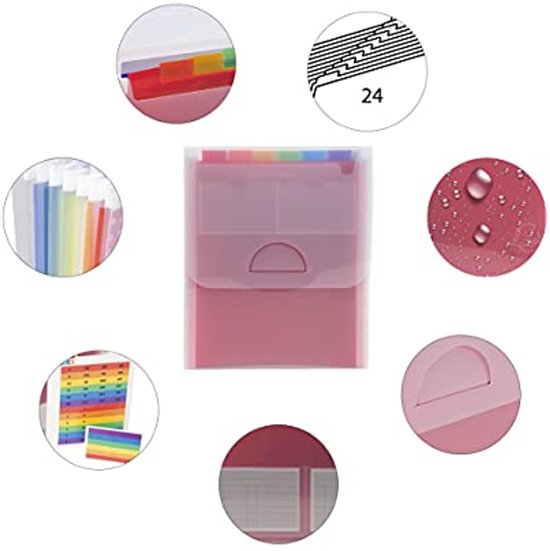 Sorting Folder with Handle and 24 Compartments - Perfect for A4 ...