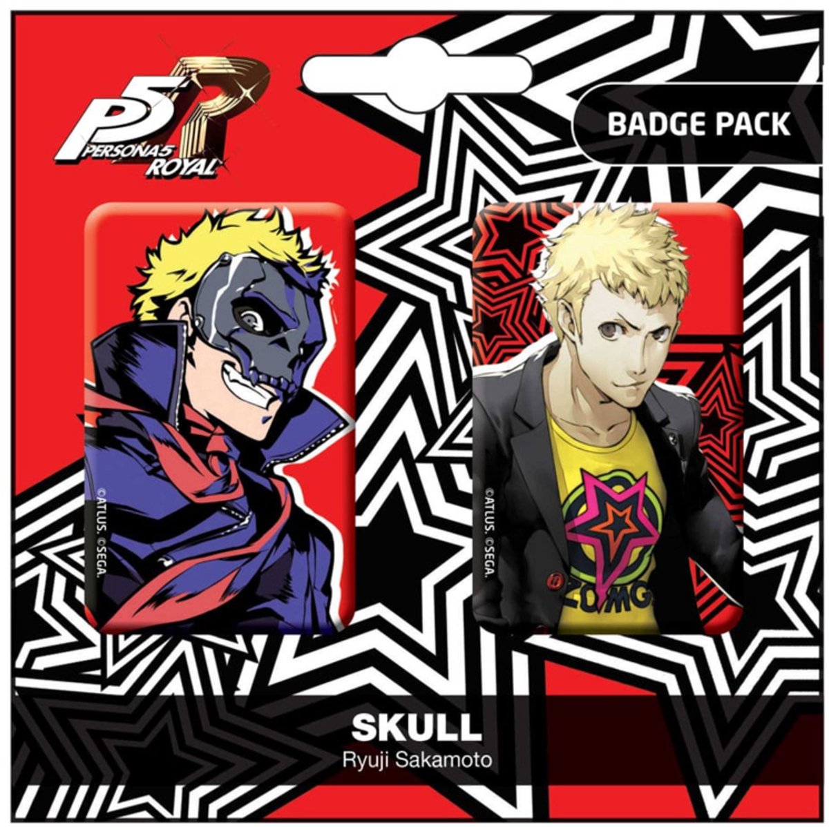 Persona 5 Royal Pin Badges 2-Pack Skull / Ryui Sakamoto