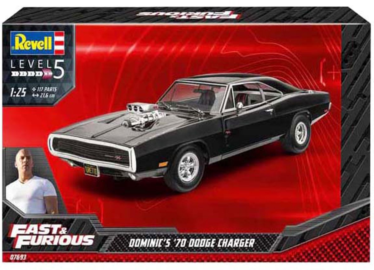 Revell Modelbouwpakket Auto - 07693 Fast - Furious - Dominics 1970 Dodge Charger Car Plastic - 1:25 - Modelbouw — afbeelding 16