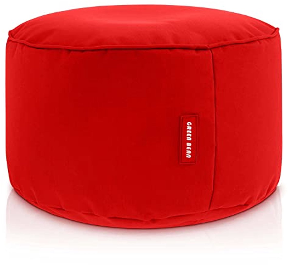 Zitzak-hocker 25x45cm EPS-korrels - Voetenbankje en zitpoef voor volwassenen en kinderen - Rood