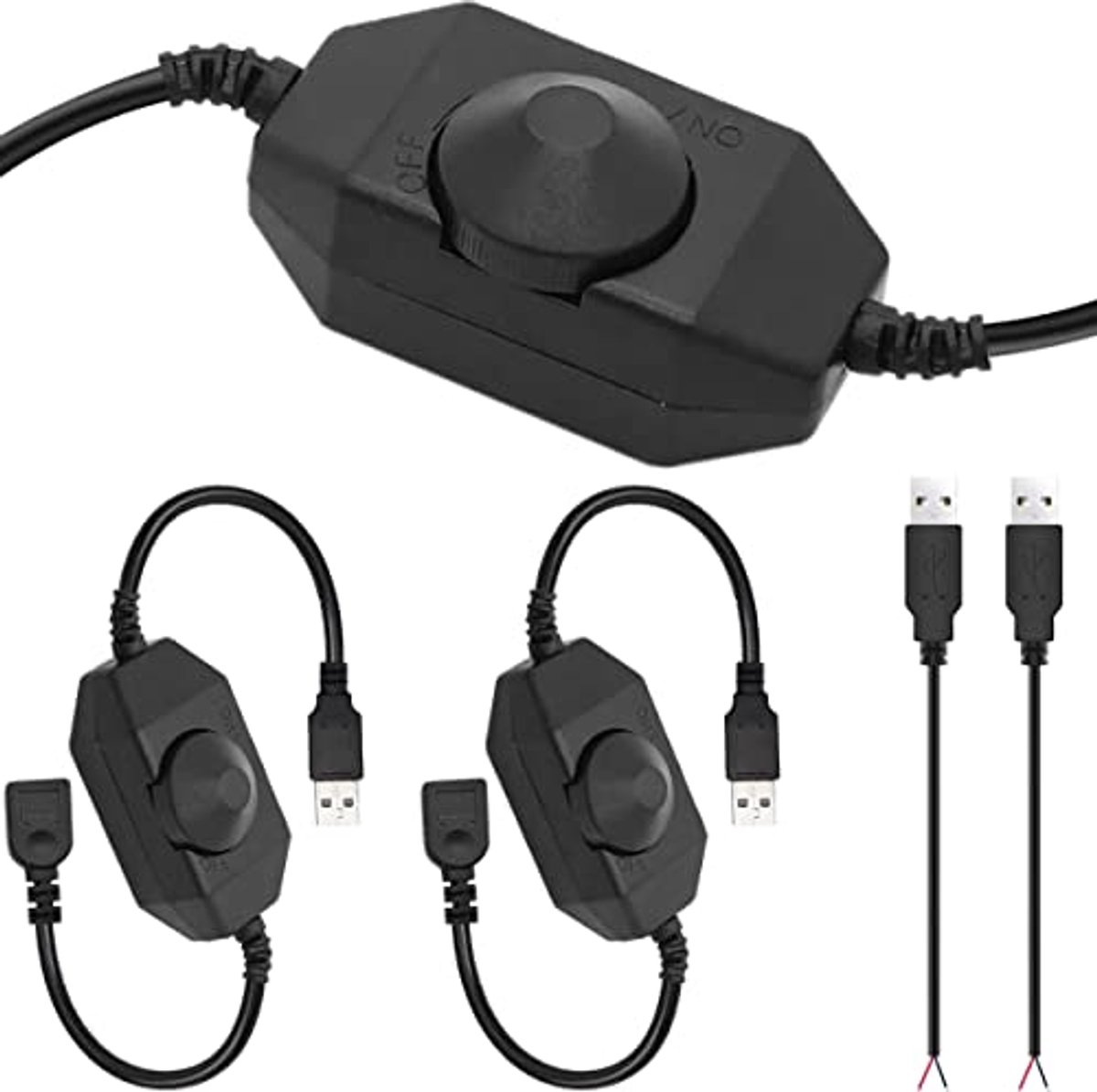 LED Stripverlichting Dimmer met USB Handmatige Controller - 2 Stuks