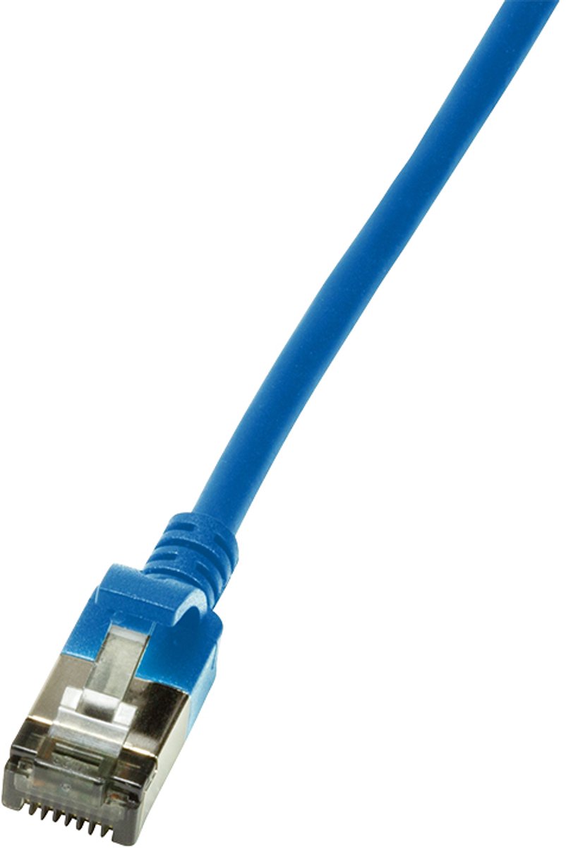 CAT6a U/FTP Ultraflex, 100% koper, blauw, 0.5M - Netwerkkabel - Computerkabel - Kabel