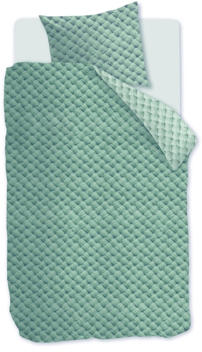 Rivièra Maison Woven Wool dekbedovertrek - Lits-Jumeaux - 240 x 200/220 cm - Groen van Merkloos — afbeelding 4