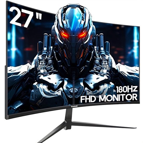 Gaming Monitor – Curved Monitor – Gaming Display – 27 Inch Scherm – Full HD – 180 Hz Refresh Rate – 1800R Kromming – VA Paneel