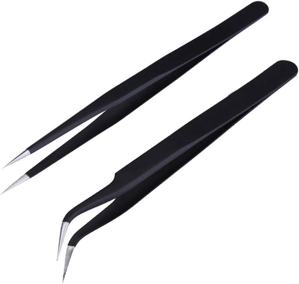 Wimperpincet Set van 2 - Roestvrijstalen Gereedschap voor Valse Wimpers