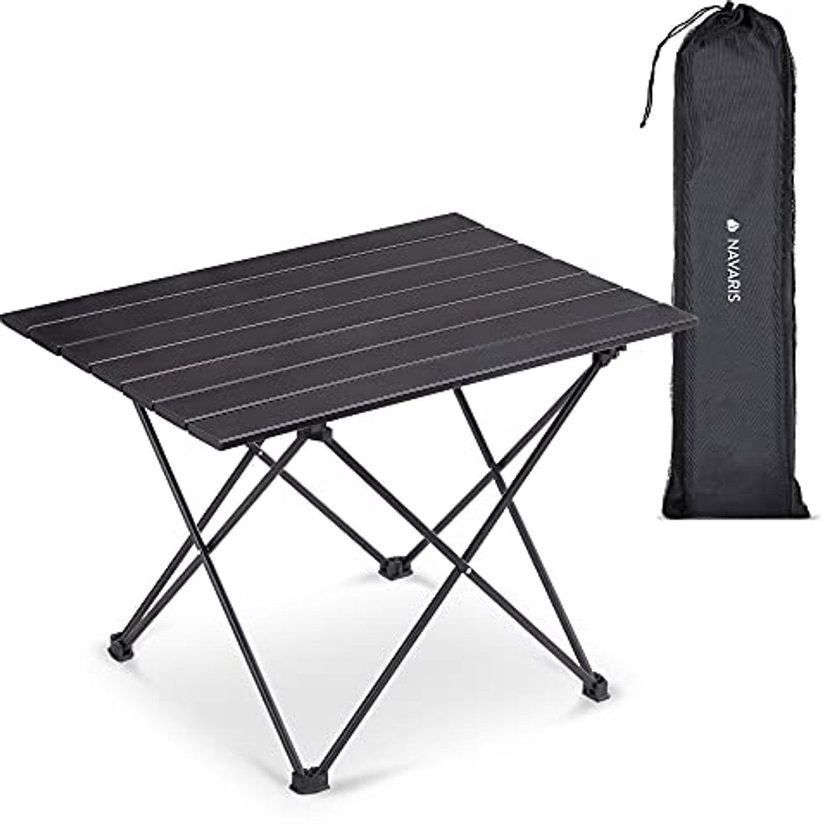 Vouwbare Campingtafel van Aluminium - Inclusief Draagtas - Multifunctionele Picknicktafel - Zwart
