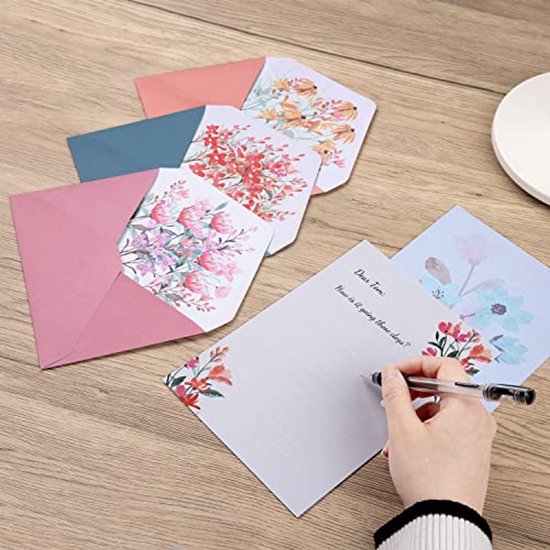 KSIWRE 54 stuks briefpapier set met enveloppen, 36 schrijfpapier