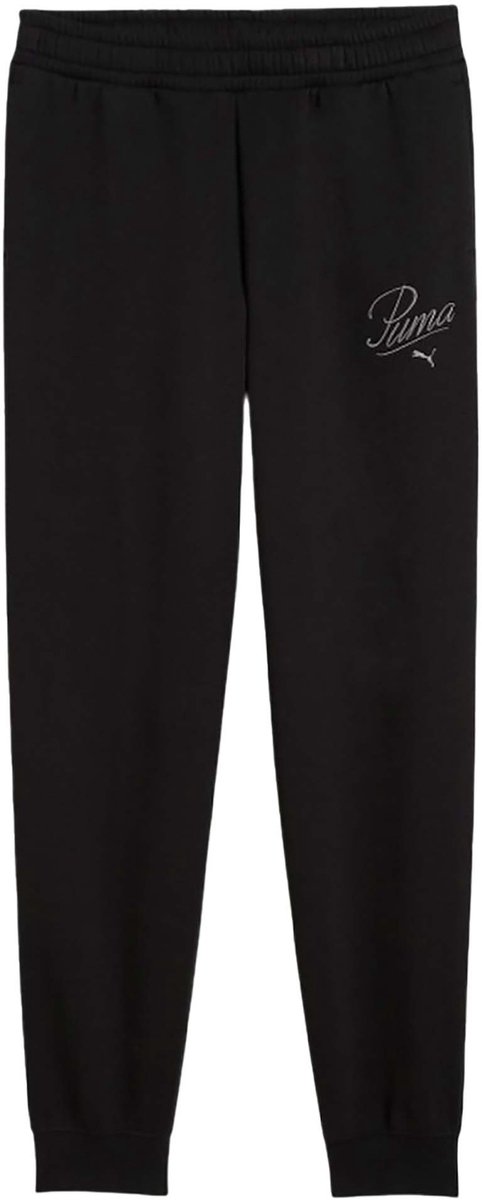 Puma Ess Script Sweatpants Fl G Fashion Wear Kinderen Zwart