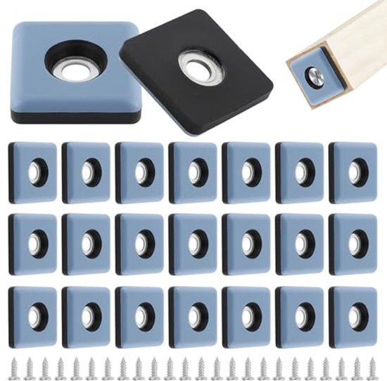 Teflon Glijder 60mm met Boring 4,3mm