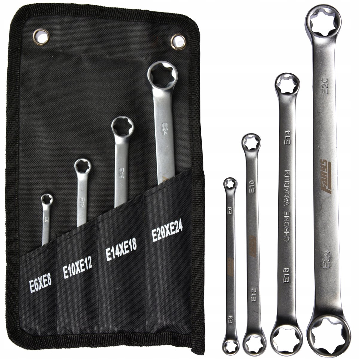 Torx Dopsteeksleutel Set E6-E24 - CRV Staal - FR1995