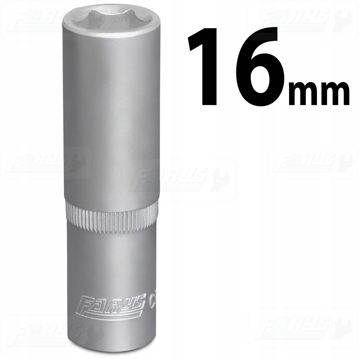 Lange 16 mm 1/2" zeskantdop - CrV-staal
