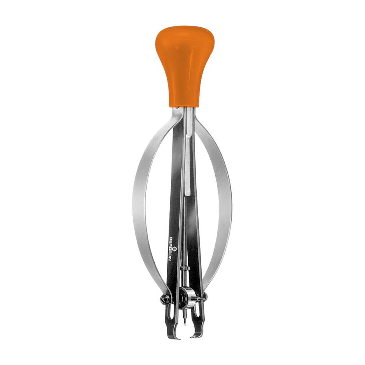 BERGEON 30671-7 Vorm 7 - Voor polshorlogewijzers - Met 4 draaibare doornen (Ø 0,4 - 0,65 - 0,9 - 1,15 mm) - Geschikt voor HORLOGEMAKERS - Oranje handvat - 4263007