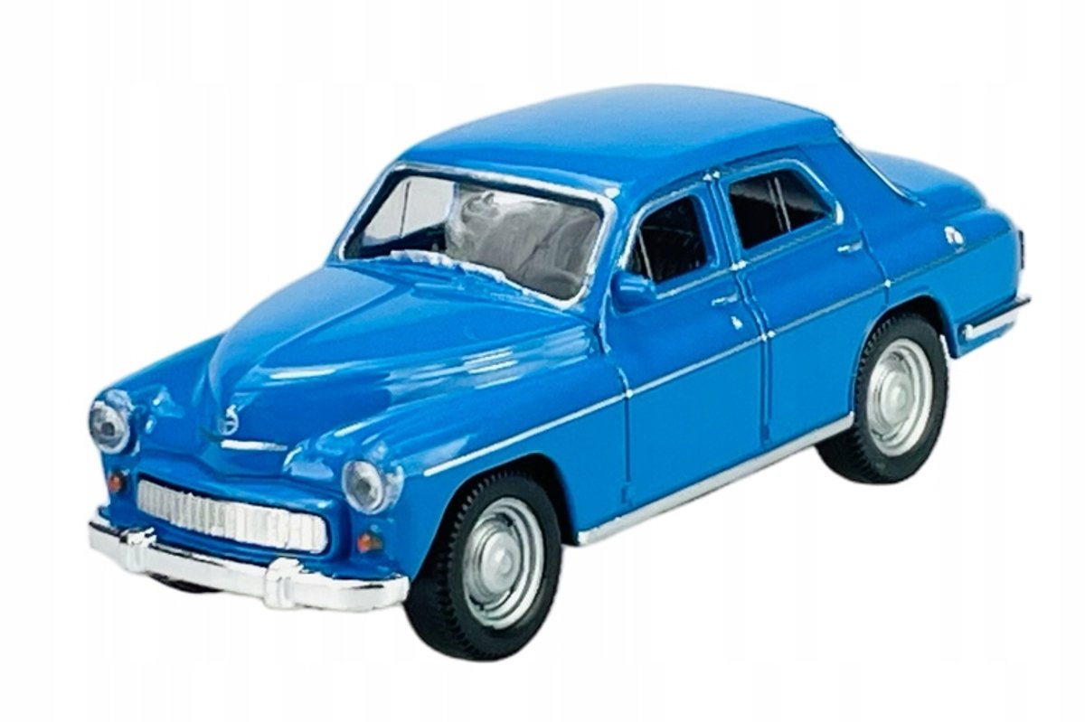 Welly Warszawa 224 Blauw Metaal Modelauto 1:43 Legenden PRL
