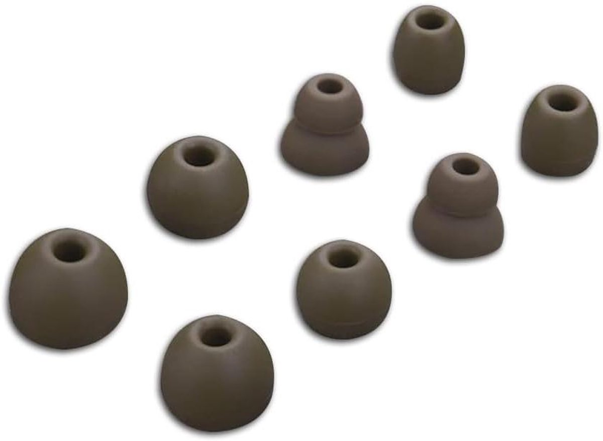Allecto Plus - Oordopjes voor in-ear koptelefoon - 4 paar siliconen oordopjes in 4 maten - Groen - Geschikt voor verschillende modellen
