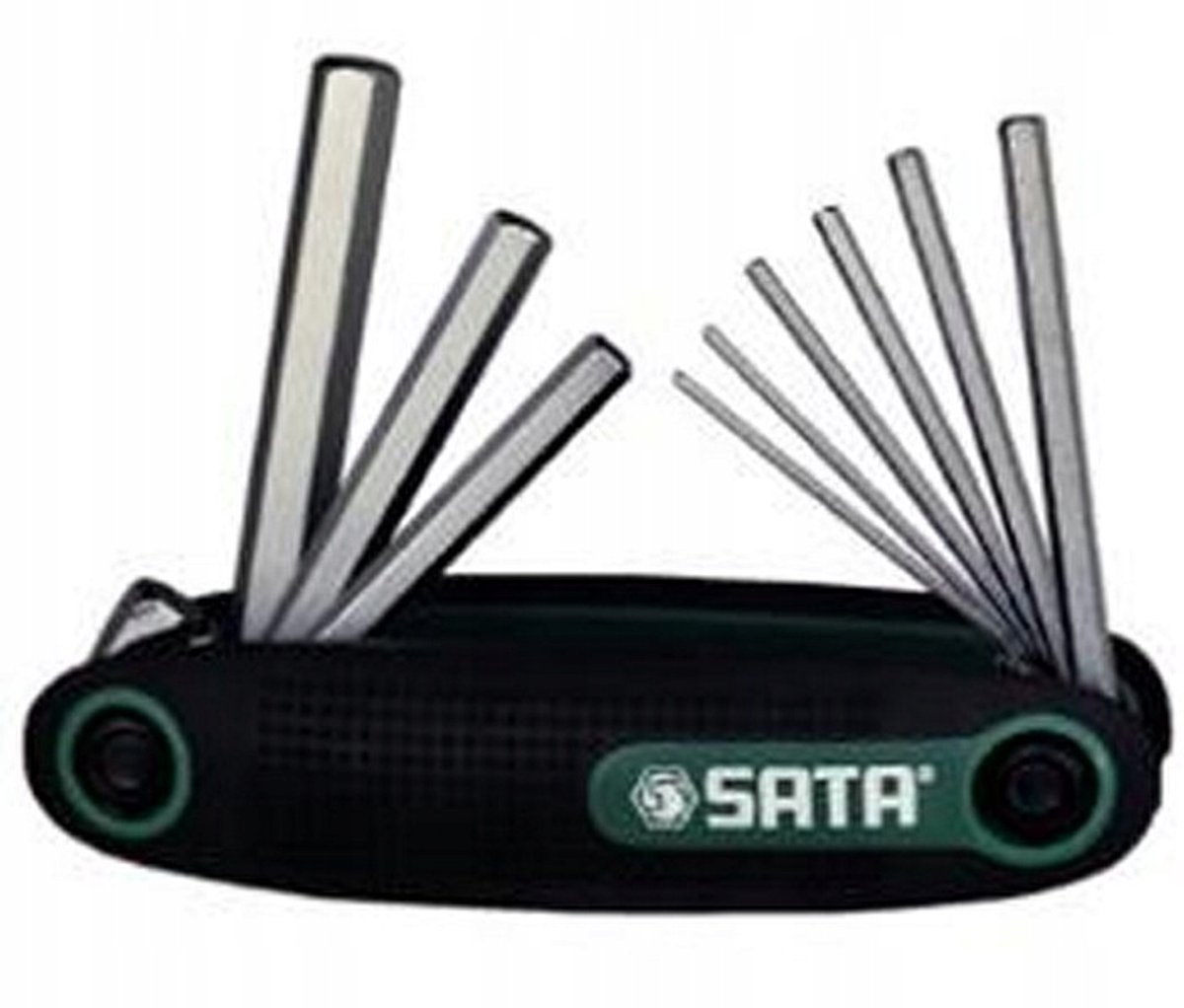 SATA opvouwbare inbussleutelset - 9-delige inch
