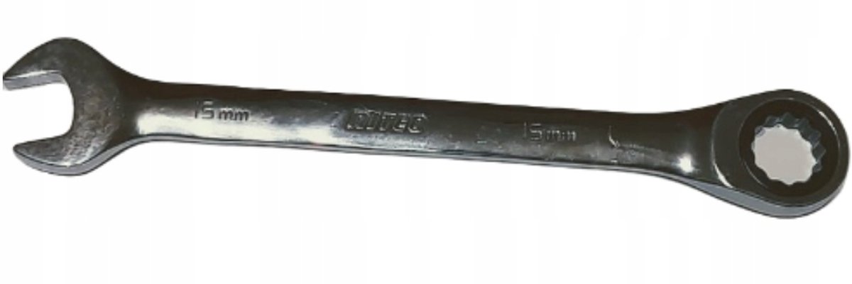 Ringsleutel met ratel 15 mm - Chroom-vanadium staal