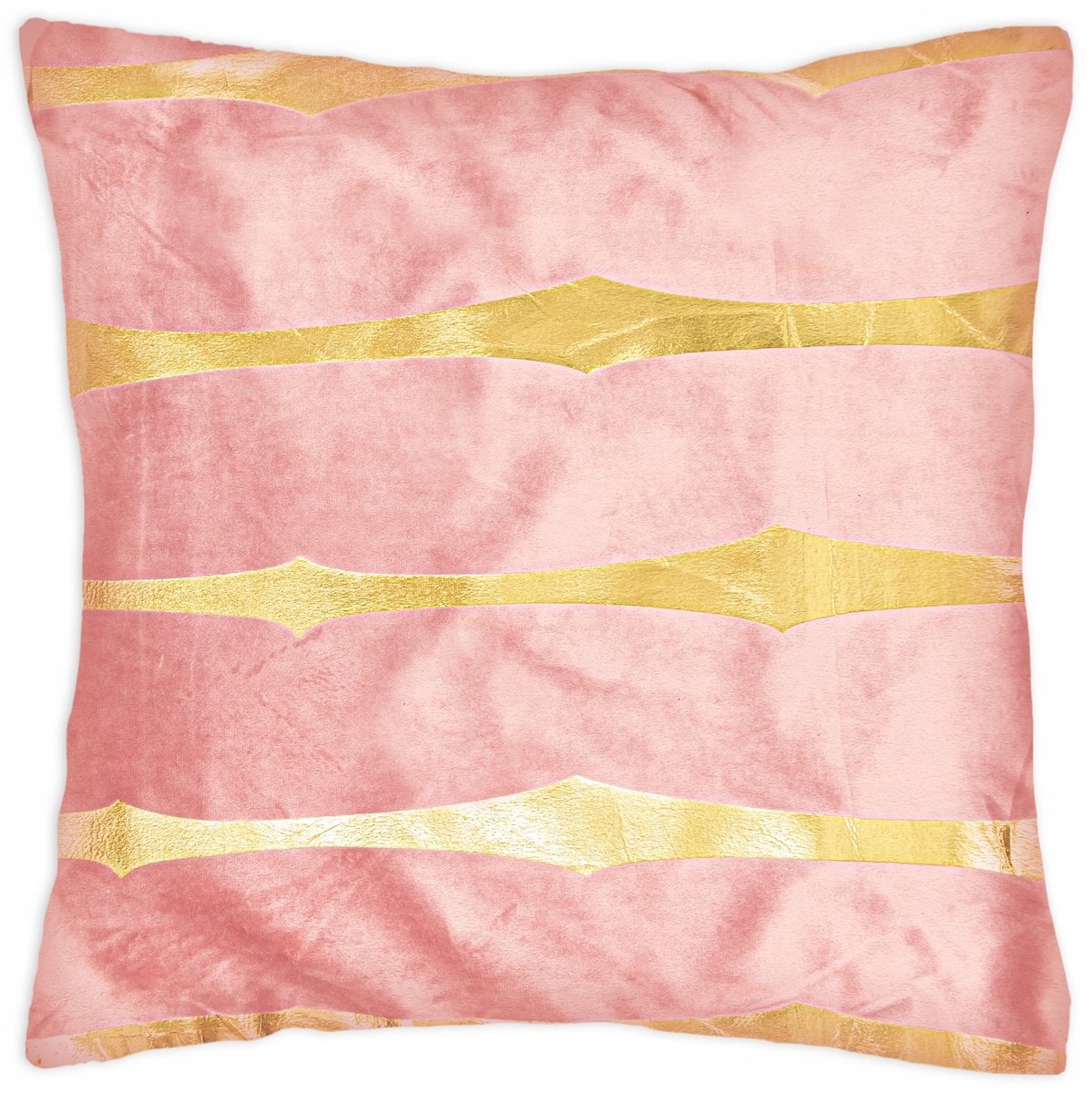 Decoratieve Kussensloop 40x40cm Tala Velvet Roze met Gouden Print