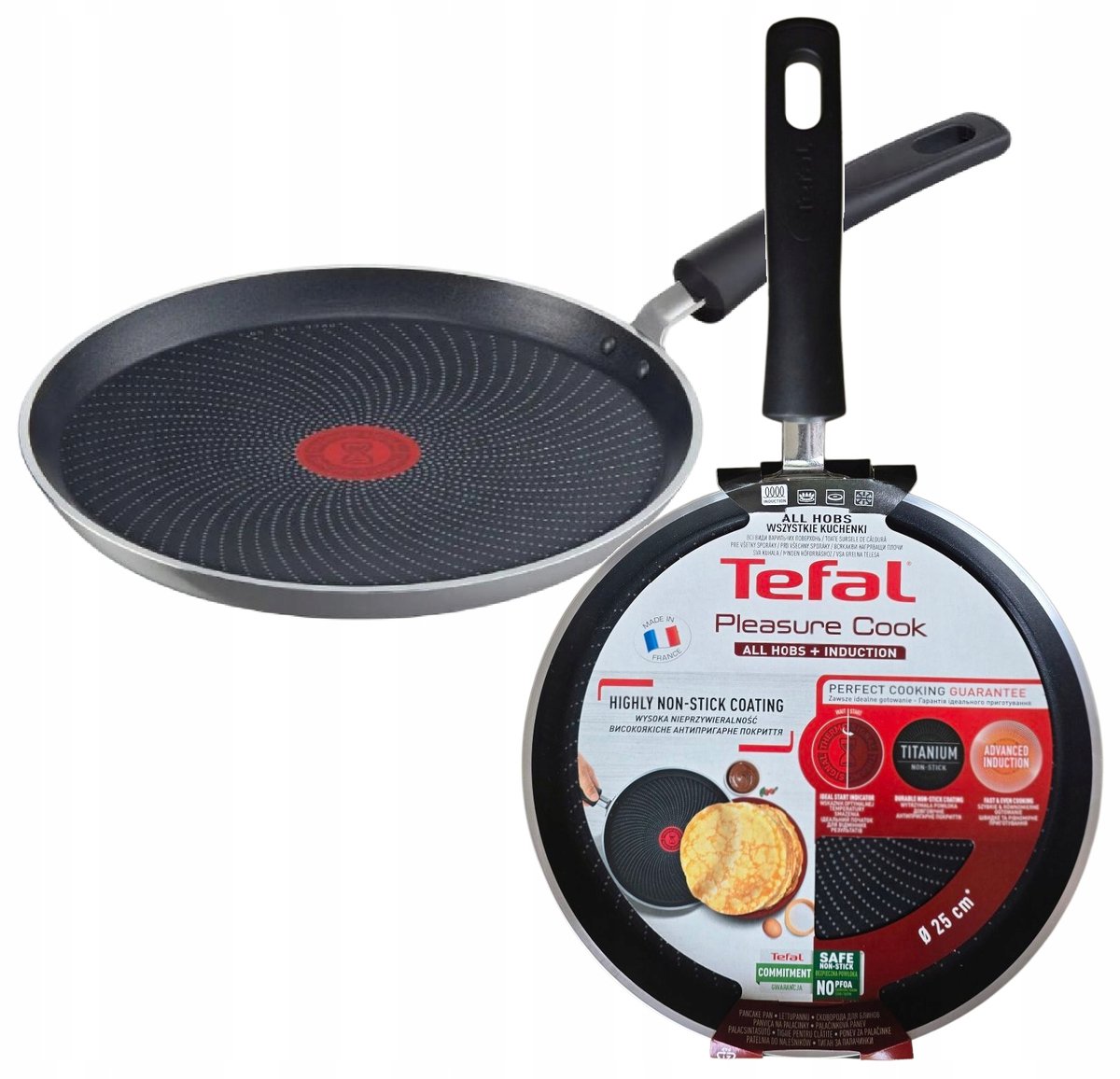 Tefal Pleasure pannenkoekenpan 25 cm - Antiaanbaklaag Titanium