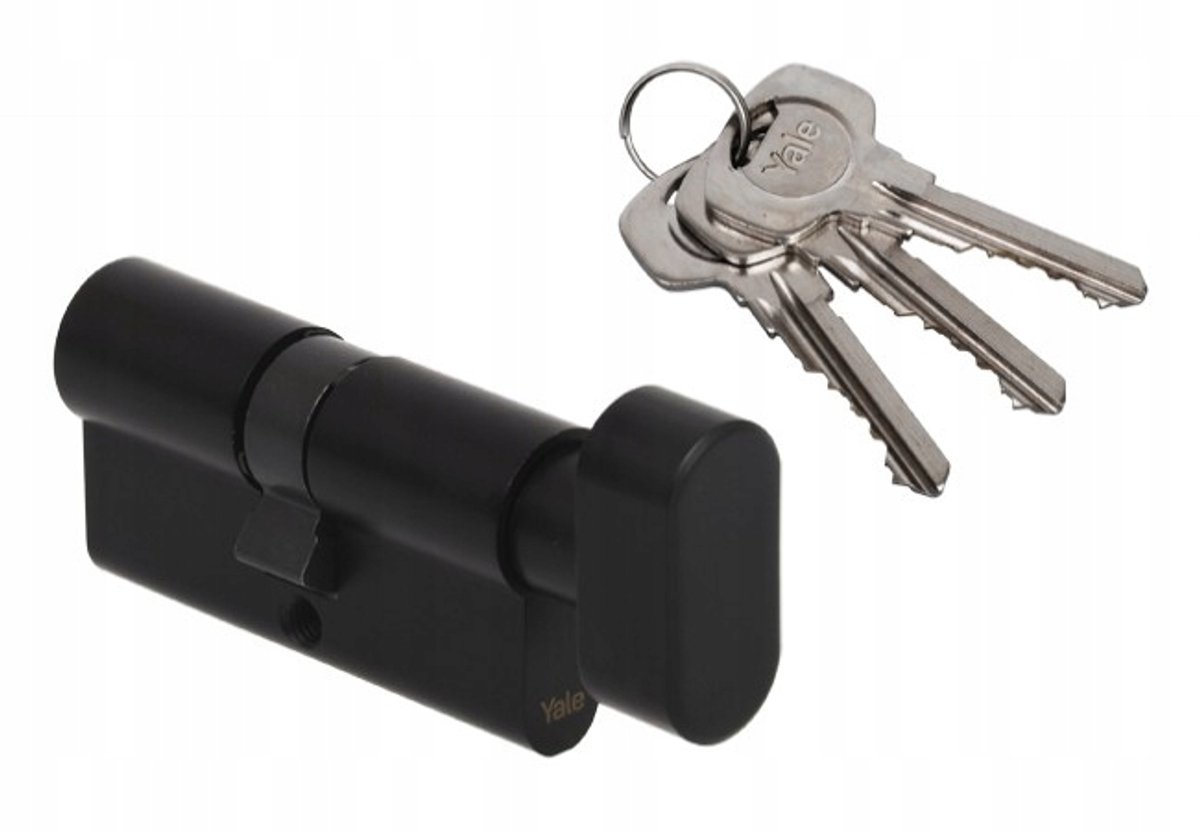 Yale Y500 Cilinder met Knop 35/35mm Zwart - 3 Sleutels