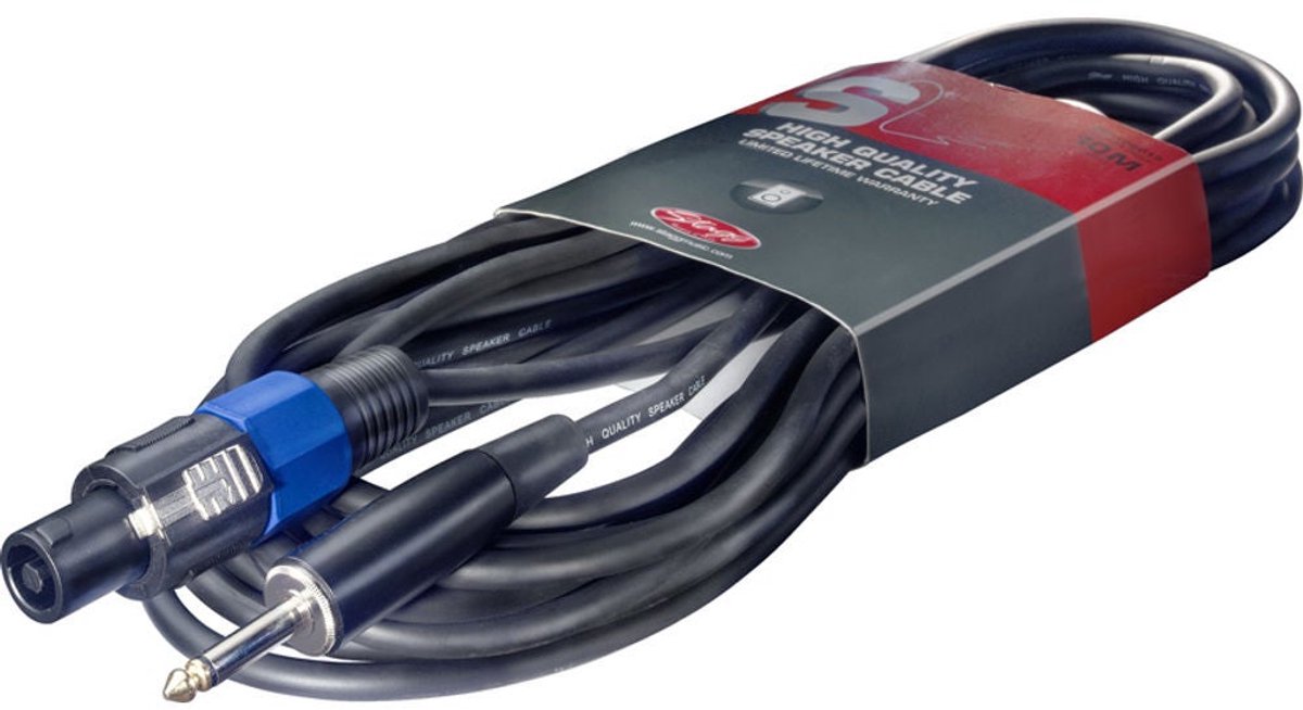 Stagg SSP10SP15 speakerkabel 1.5 mm2 jack - speakerconnector, 10 m
