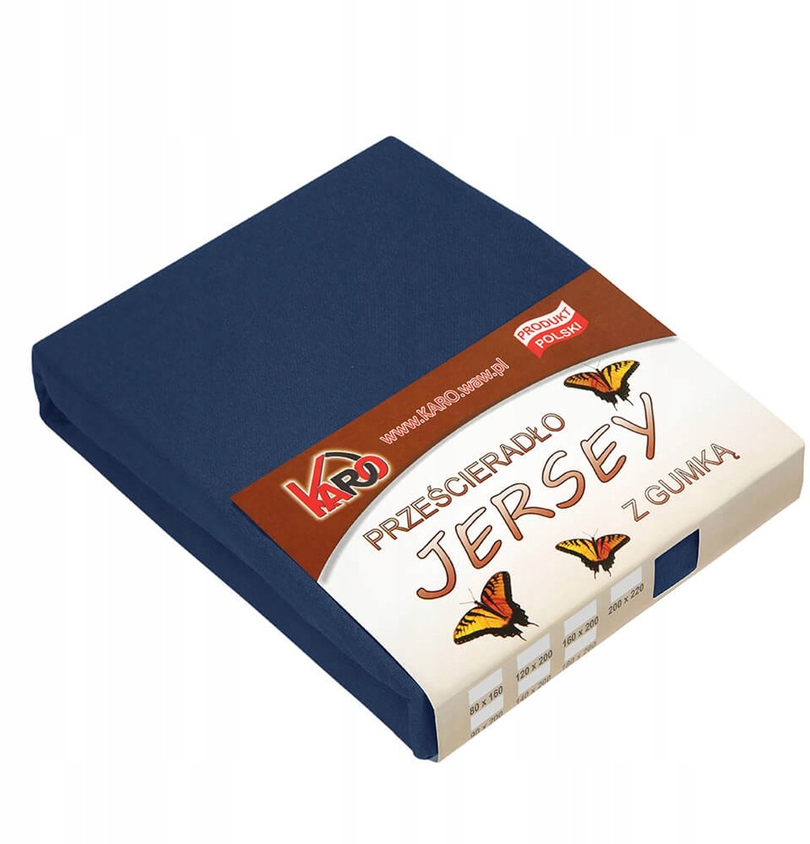 KARO Jersey Hoeslaken met Elastiek 160x200cm Donkerblauw