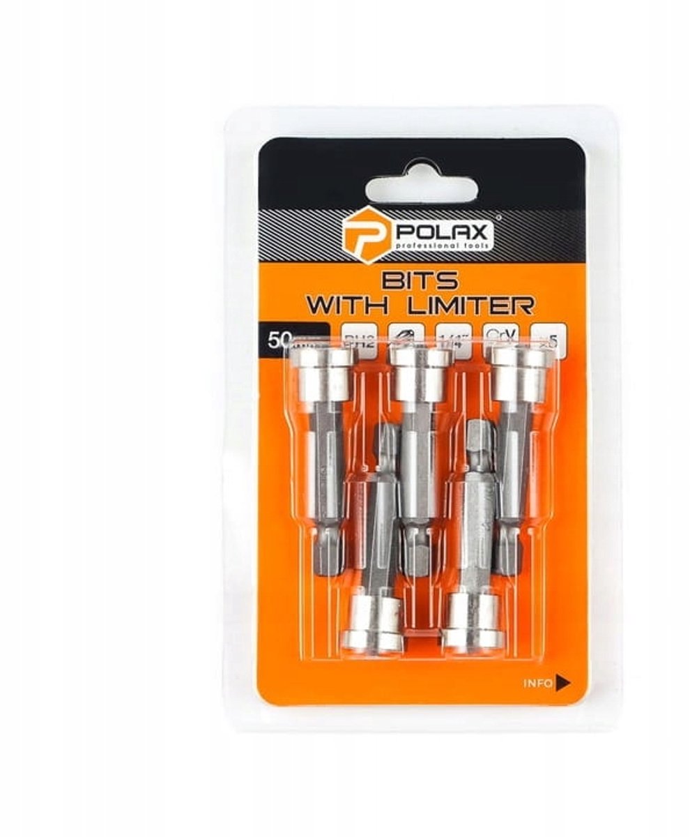 Polax PH2x50 Bitset met Stopper (5 stuks)
