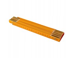 TOPEX - Houten Vouwmeter - 2m - Geel - 16mm Breed