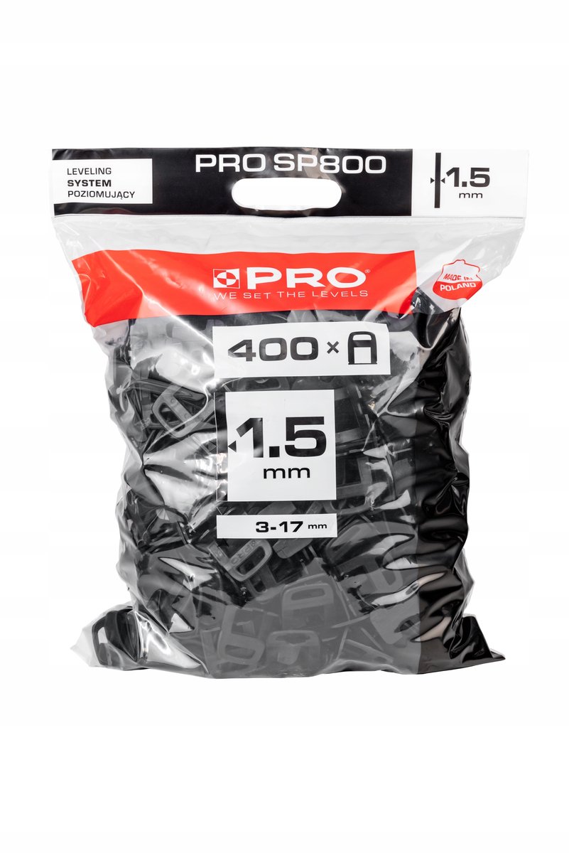 PRO SP800 Tegel Nivelleerclips 1,5 mm 400 st