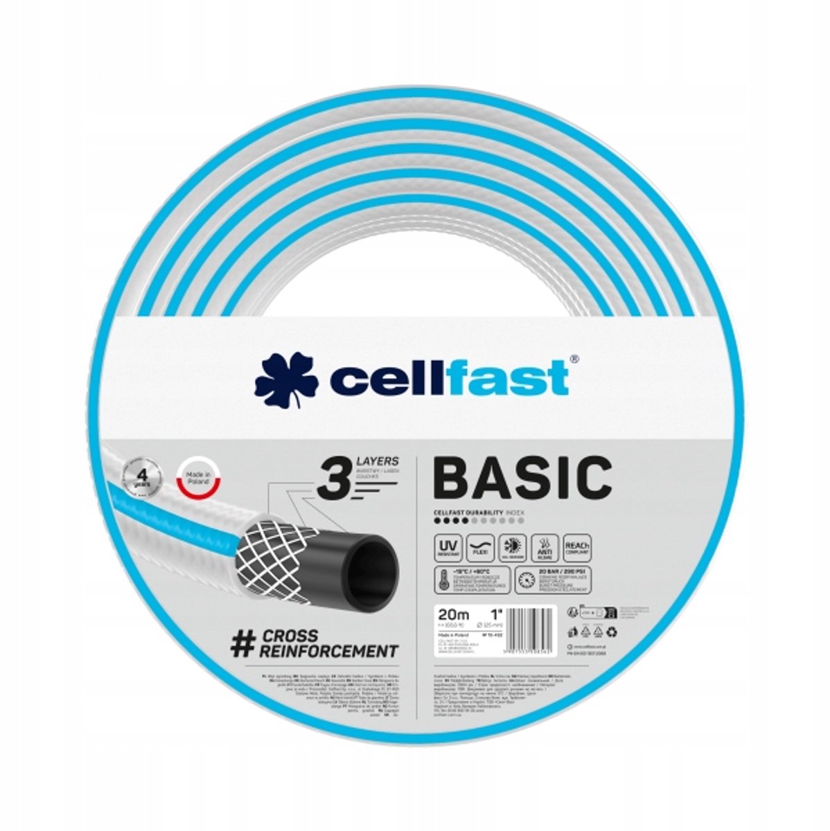 Cellfast BASIC Tuinslang 1 inch 20m - 3 Lagen