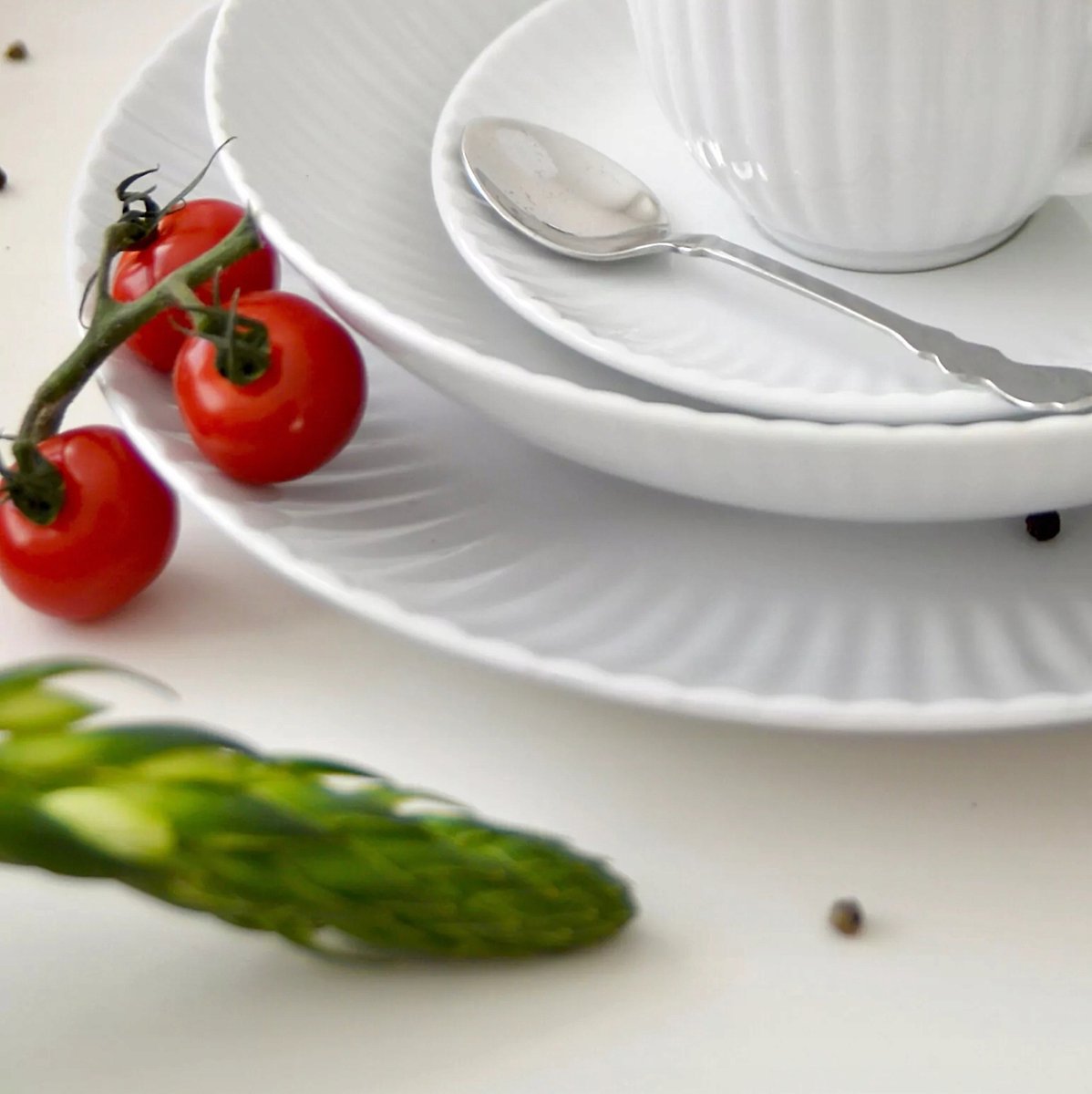 Lubiana Daisy Servies 18-delig Wit Porselein voor 6 Personen