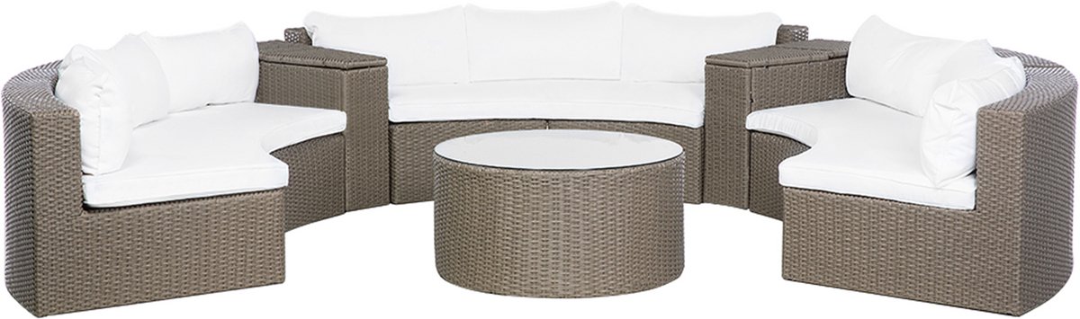 Beliani SEVERO - Loungeset-Bruin-PE rotan