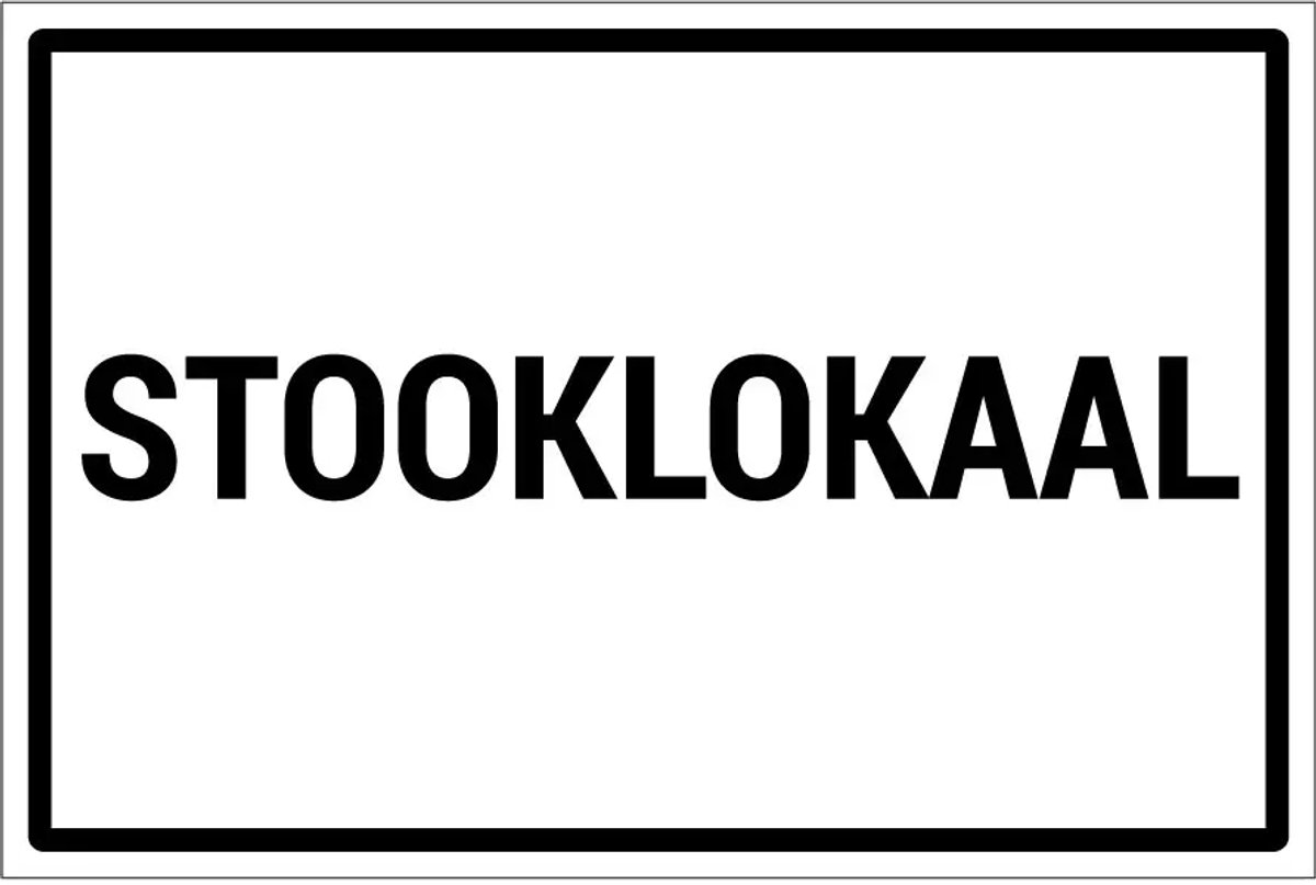 Stooklokaal sticker | 18 x 12 cm