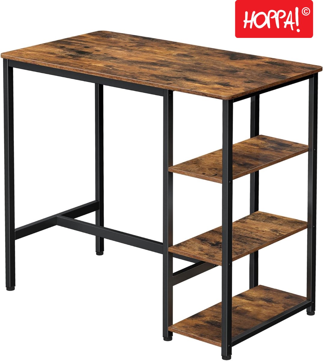 Hoppa! - Bartafel - Bruin - Rechthoekig - 109 x 52 x 100 cm (L x B x H)