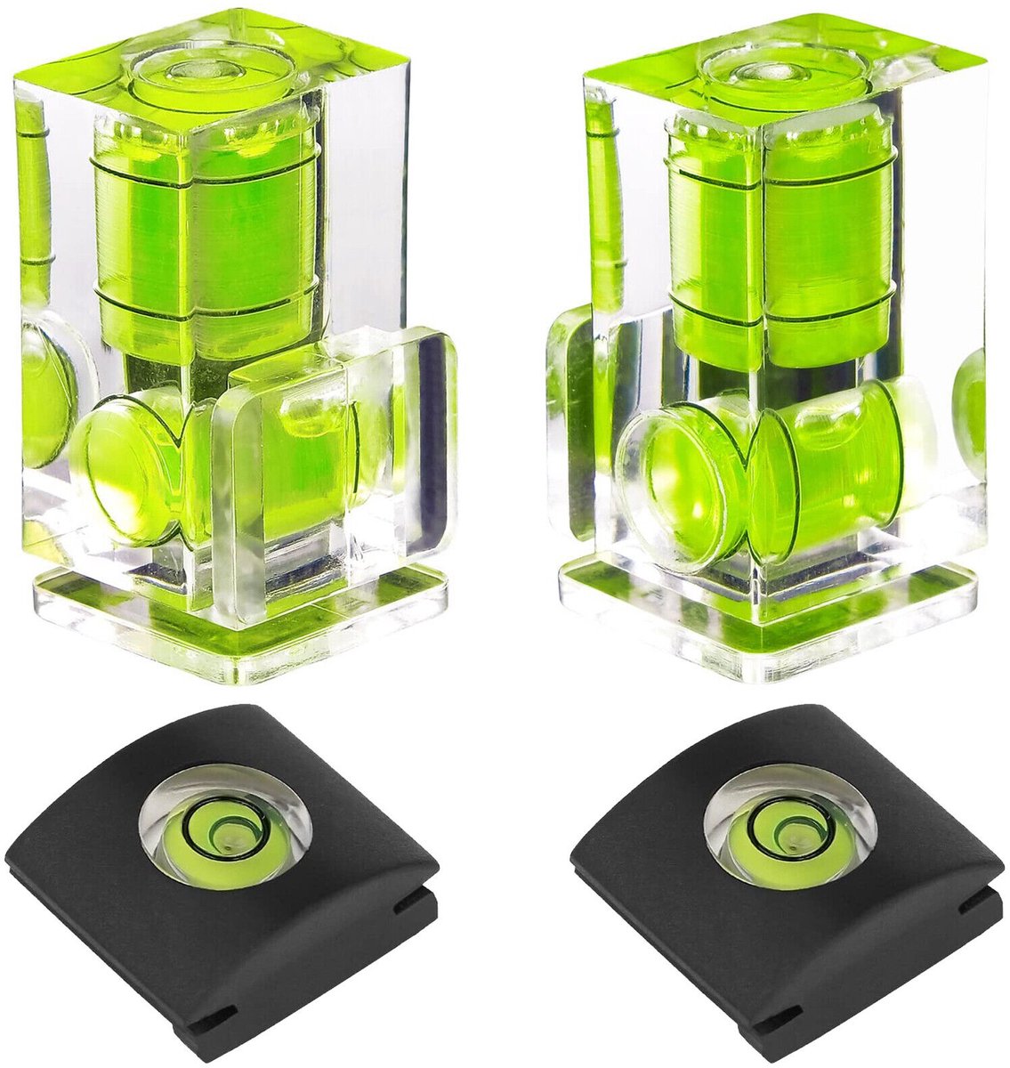 Geschikt voor 4-pack 2-assige/1-assige camera-flitsschoenafdekking waterpas Geschikt voor Canon Nikon Olympus